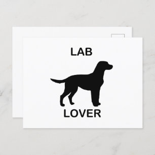 lab lover postcard