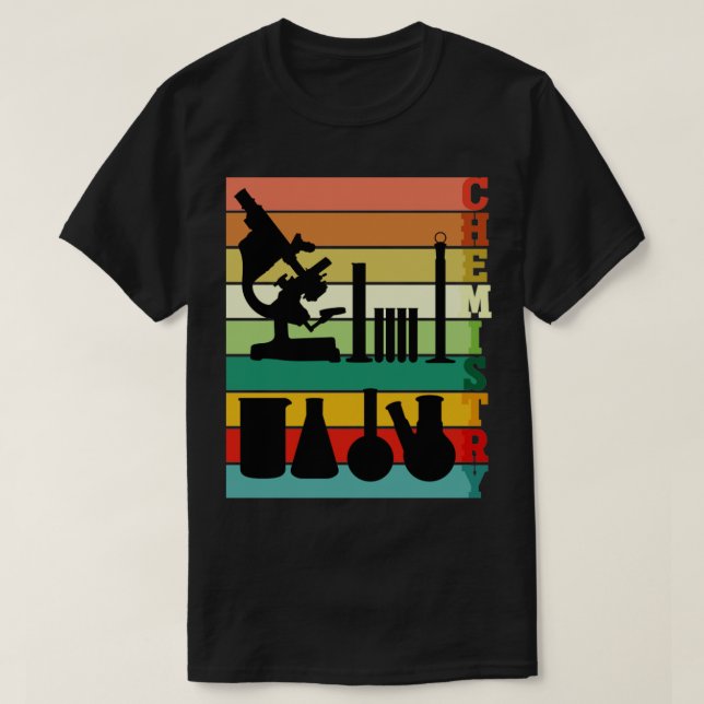 Lab Microscope Chemistry T-Shirt (Design Front)