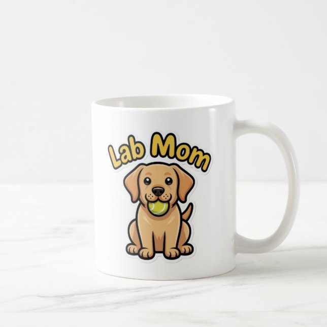 Lab Mom Labrador Retriever Cute Puppy Coffee Mug L (Right)