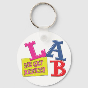 LAB MOTTO - WE GET RESULTS - MEDICAL LABORATORY KEY RING