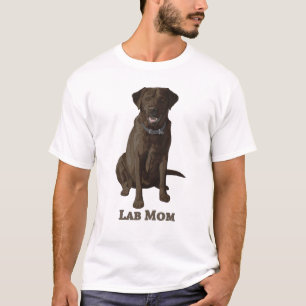 Lab Mum Chocolate Brown Labrador Retriever Dog Lov T-Shirt