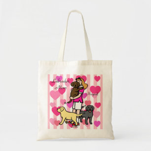 Lab Mum in the Pink Shirt 2 Tote Bag