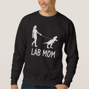Lab Mum Labrador Retriever Mama Dog Dinosaur Women Sweatshirt