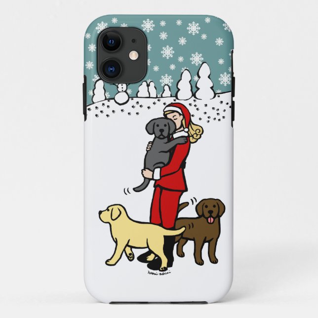 Lab Mum Santa Christmas Case-Mate iPhone Case (Back)