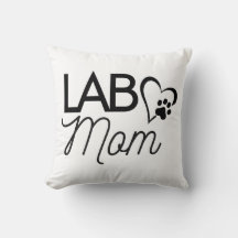 “Lab Mum” Square Throw Pillow