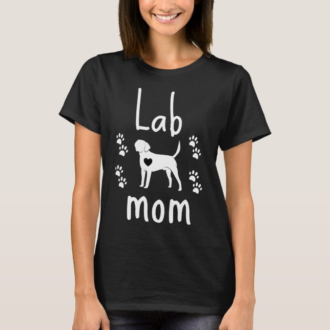 Lab Mum Vector Labrador Retriever T-Shirt (Front)