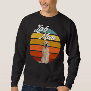 Lab Mum Yellow Labrador Retriever Retro Trendy Cut Sweatshirt
