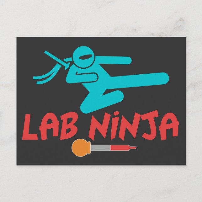 LAB NINJA - MEDICAL LAB SCIENTIST POSTCARD (Front)