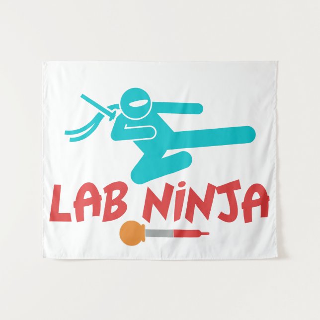 LAB NINJA - MEDICAL LAB SCIENTIST TAPESTRY (Front (Horizontal))