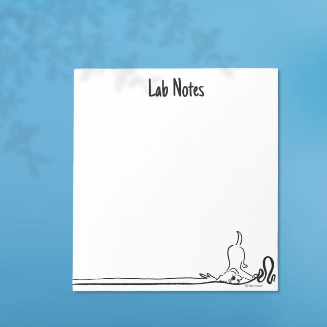 Lab Notes Whimsical Custom Black and White Notepad (Creator Uploaded)