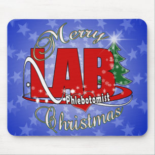 LAB PHLEBOTOMIST CHRISTMAS MOUSE MAT