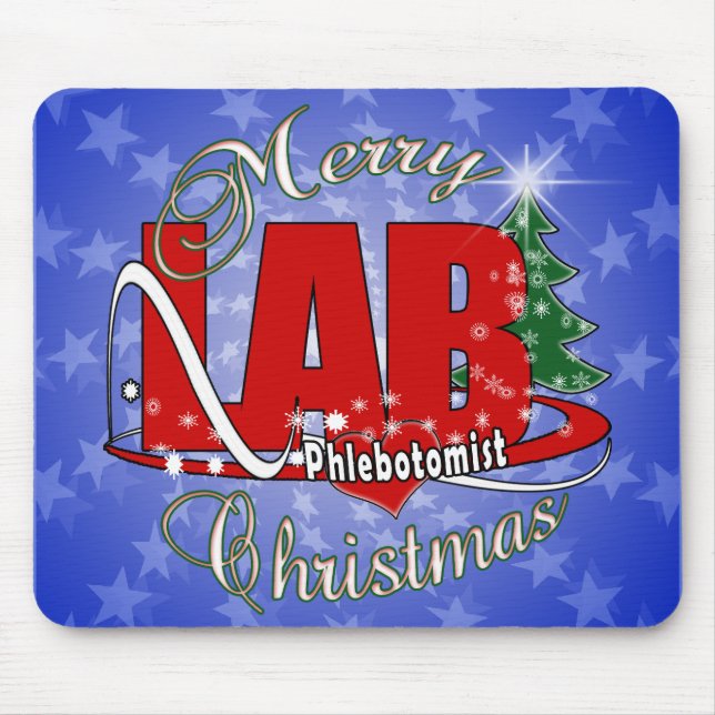 LAB PHLEBOTOMIST CHRISTMAS MOUSE MAT (Front)
