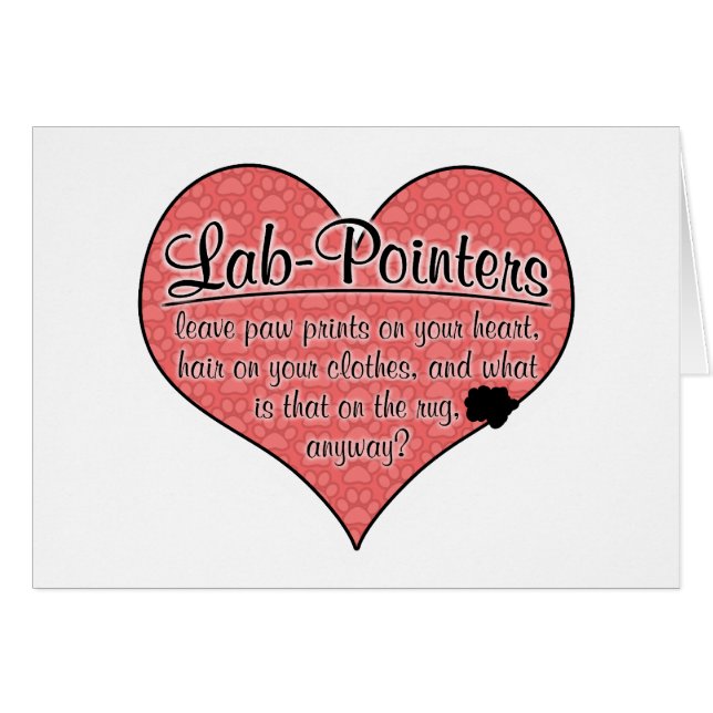 Lab-Pointer Paw Prints Dog Humour (Front Horizontal)