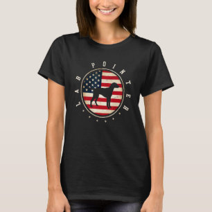 Lab Pointer Usa Flag 4th July Dog Mum Dad T-Shirt