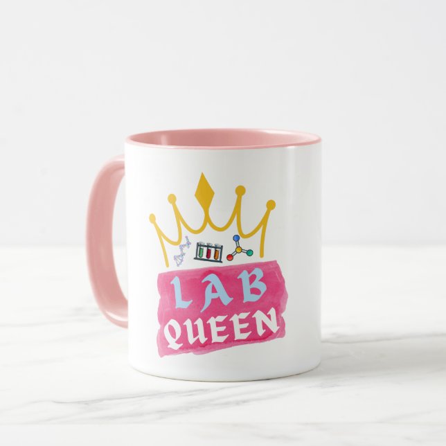 Lab Queen - Laboratory Girl Mug (Front Left)