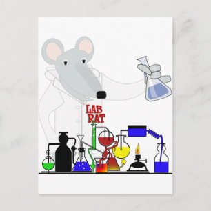 LAB RAT CHEMISTRY POSTCARD