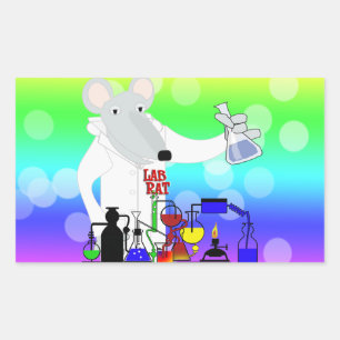 LAB RAT CHEMISTRY RECTANGULAR STICKER