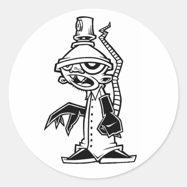 lab rat classic round sticker (Front)