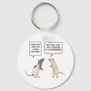 Lab Rat Covid Vaccine Funny Key Ring