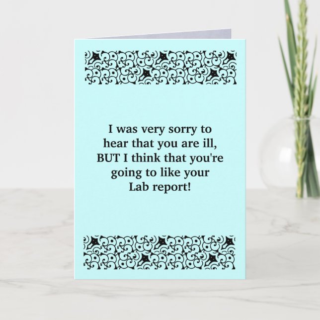 Lab Report Get Well Card (Front)