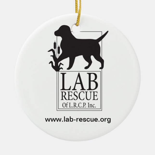 Lab Rescue of the LRCP Ceramic Ornament (Front)