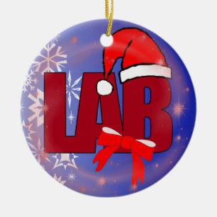 LAB SANTA CHRISTMAS ORNAMENT