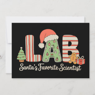 Lab Santas Favorite Scientist Christmas Laboratory Holiday Card