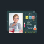Lab Science Birthday Invitation with Photo<br><div class="desc">This cute Science Laboratory Birthday invite with photo is the cutest idea for a Scientist theme party and a guaranteed success with the guests! Whether you’re a science lover or looking for unique and personalised laboratory Party decoration, then Eureka! You just found the right formula! Want to add your photo?...</div>