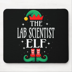 Lab Scientist Elf Job Title Funny Christmas Matchi Mouse Mat
