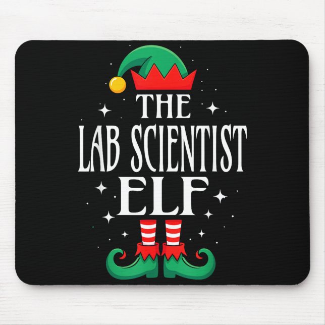 Lab Scientist Elf Job Title Funny Christmas Matchi Mouse Mat (Front)