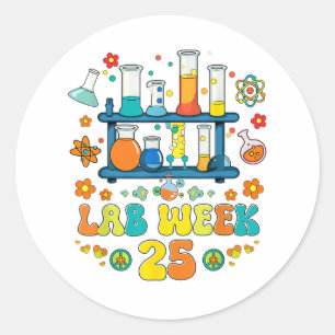 Lab Scientist Lab Week 2025 Mystery Machine Of Dia Classic Round Sticker