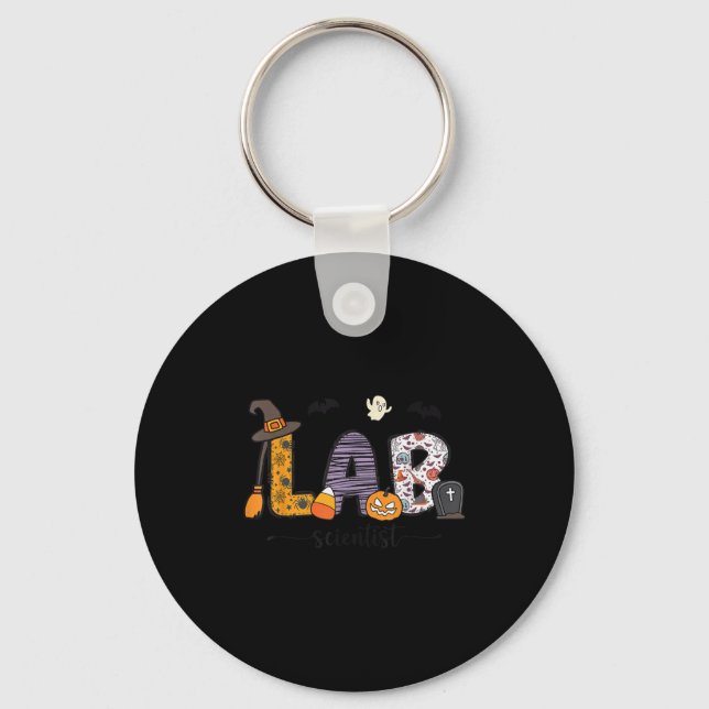 Lab Scientist Medical Lab Science Halloween Labora Key Ring (Front)