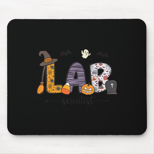 Lab Scientist Medical Lab Science Halloween Labora Mouse Mat (Front)