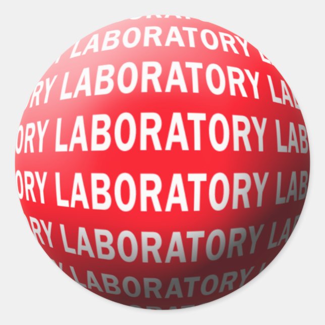 LAB SPHERE 'O BLOOD - LABORATORY LOGO CLASSIC ROUND STICKER (Front)