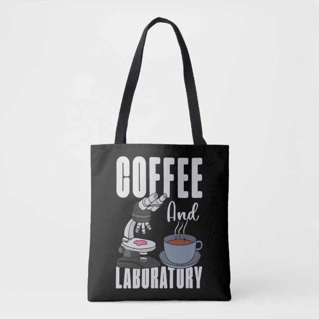 Lab Tech Coffee And Laboratory Technician Chemist Tote Bag (Front)