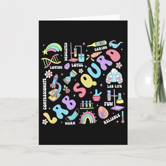 Lab Tech Easter Scientist Teacher Laboratory Lab S Card (Front)