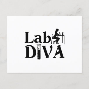 Lab Tech Lab Diva Chemist Laboratory Technician Postcard