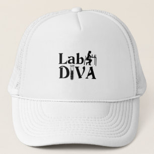 Lab Tech Lab Diva Chemist Laboratory Technician Trucker Hat