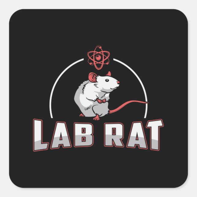 Lab Tech Lab Rat Laboratory Science Technician Square Sticker (Front)