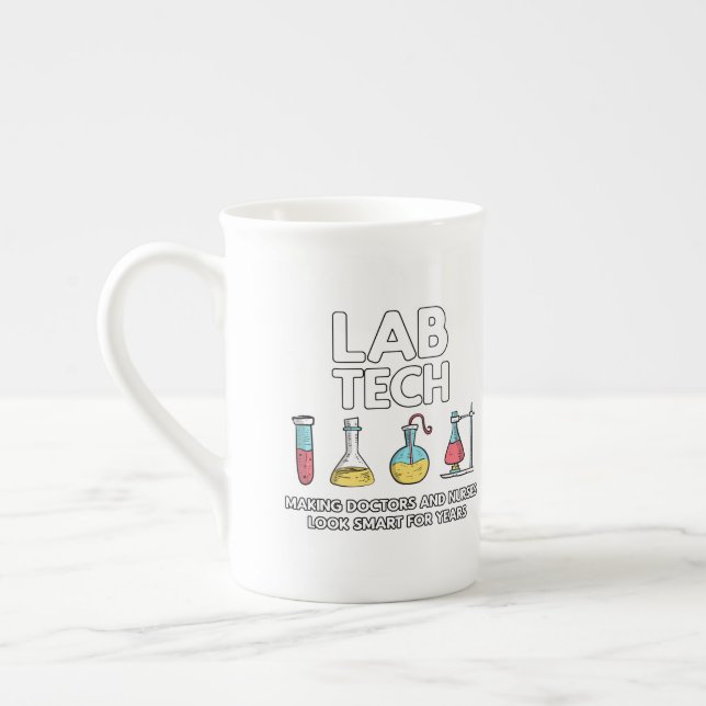 Lab Tech Laboratory Bone China Mug (Left)