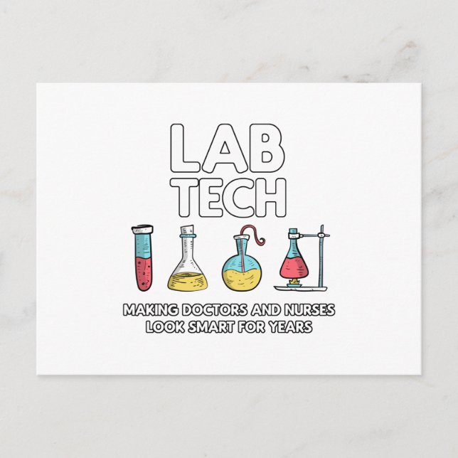 Lab Tech Laboratory Postcard (Front)