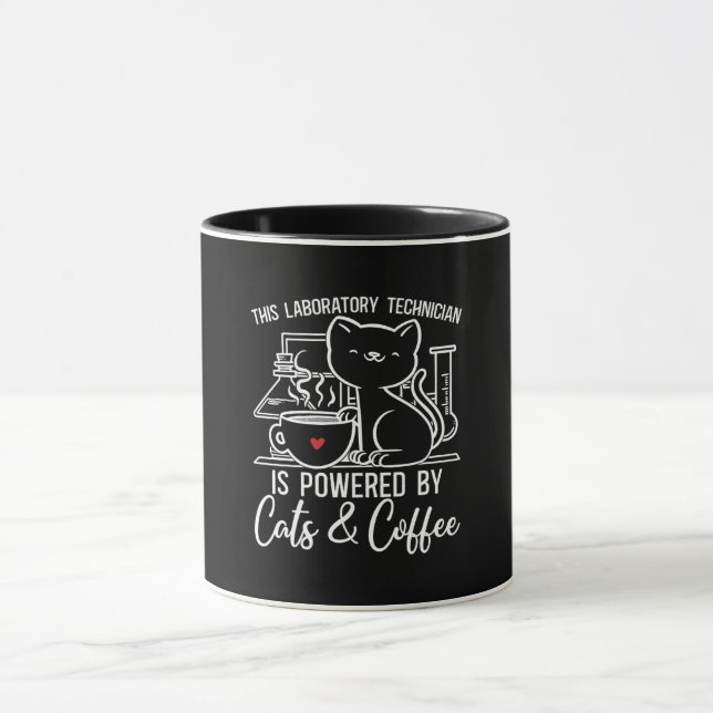 Lab Tech Laboratory Technician Cats Coffee Chemist Mug (Center)