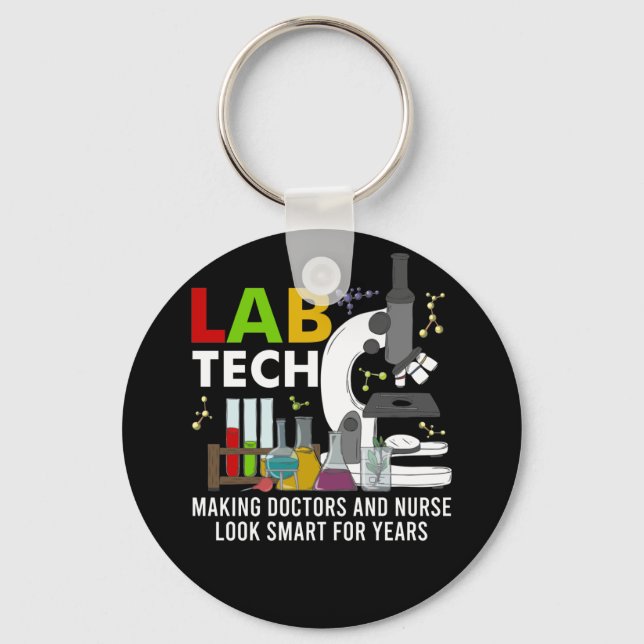 Lab Tech Laboratory Technician Making Doctors Key Ring (Front)