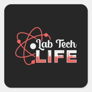 Lab Tech Life Laboratory Science Technician Gift Square Sticker