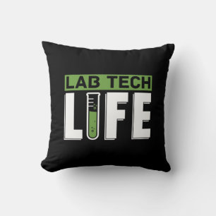 Lab Tech Life Laboratory Technician Science Cushion