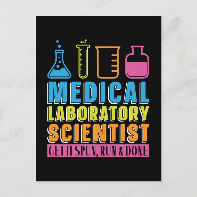 Lab Tech Medical Laboratory Technician Chemist Holiday Postcard (Front)