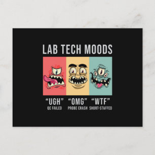 Lab Tech Moods Laboratory Science Technician Gift Postcard