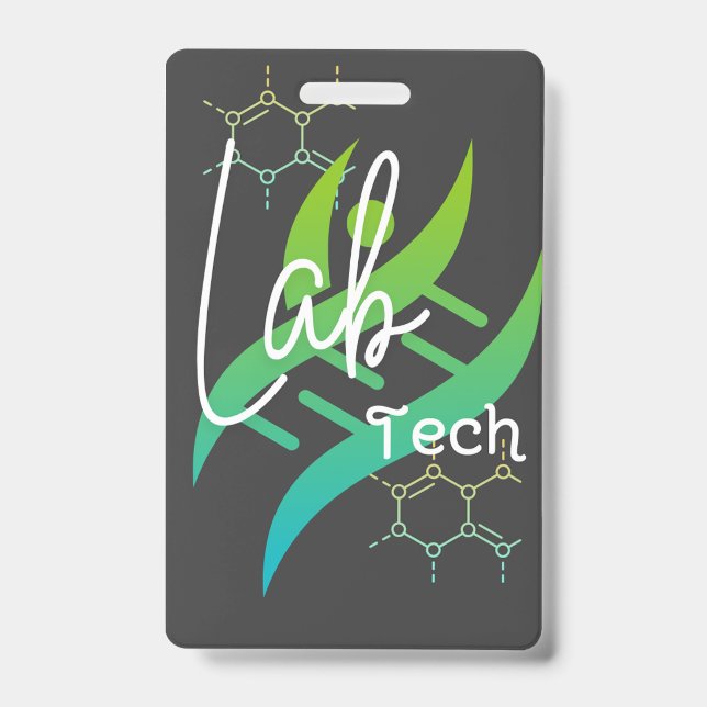 Lab Tech Name Badge ID Badge (Front)