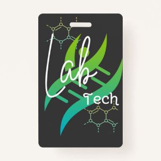 Lab Tech Name Badge ID Badge