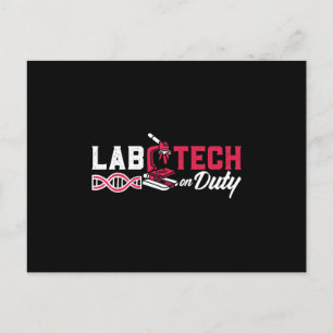 Lab Tech On Duty Laboratory Technician Science Postcard